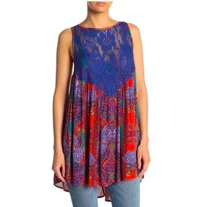 Free People Count Me In Trapeze Tunic
Color: Hot Red Combo. Size M
